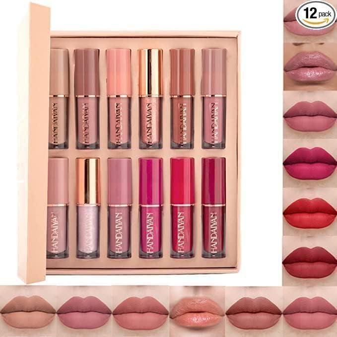 Velvet Matte Liquid Lipstick Set – 12 Pcs